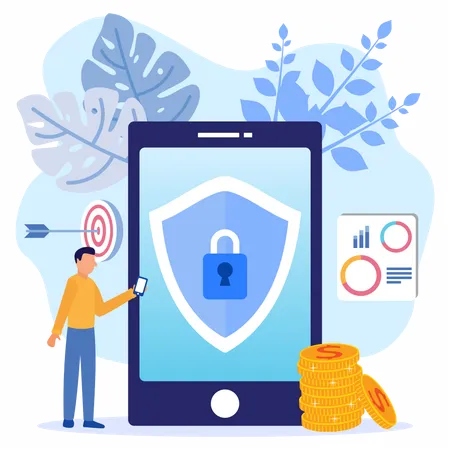 Finance application security  Illustration