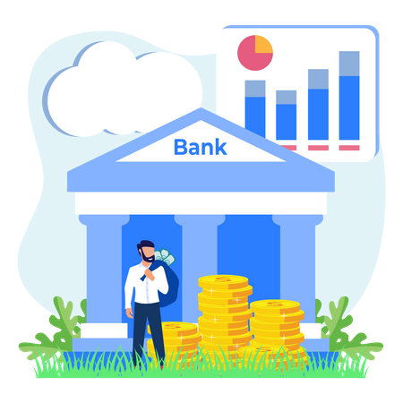 Finance Bank  Illustration