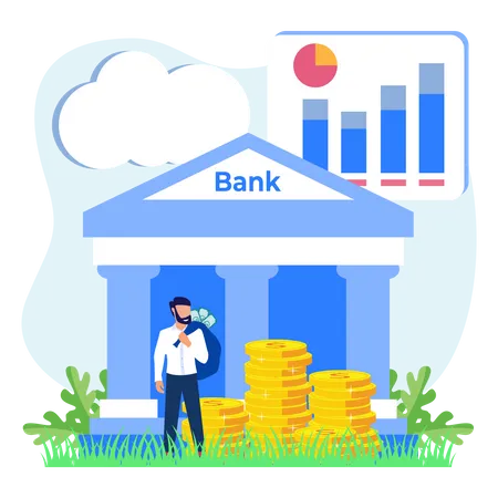 Finance Bank  Illustration