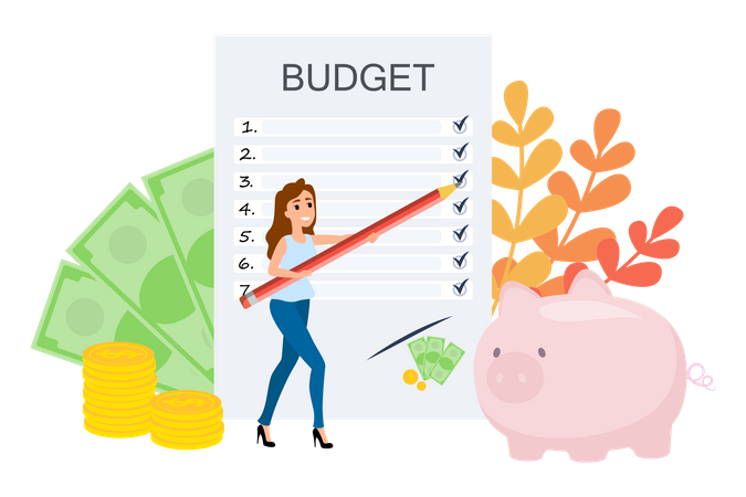 Finance Budget Planning Illustration