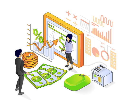 Finance Budget Planning  Illustration