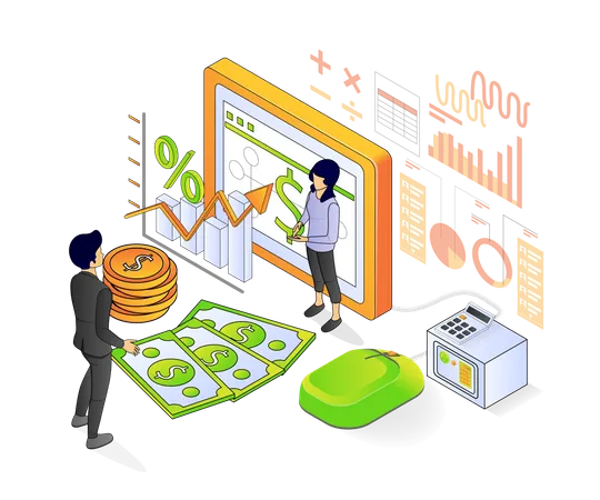 Finance Budget Planning  Illustration