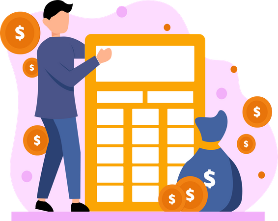 Finance calculating  Illustration