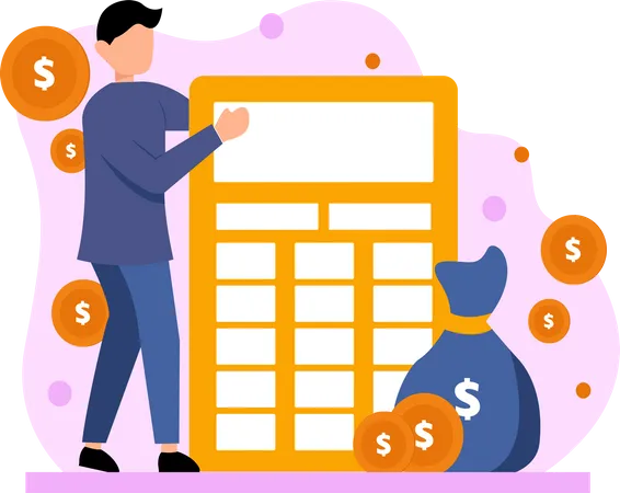 Finance calculating  Illustration