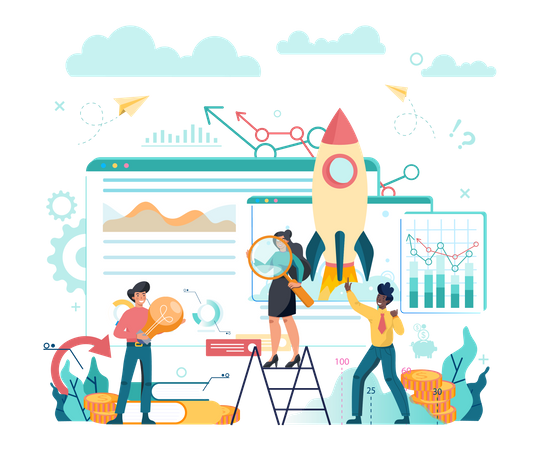 Finance Calculating  Illustration