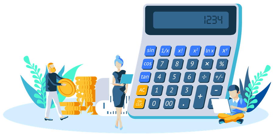 Finance calculation Illustration