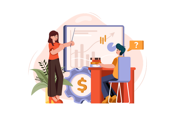Finance Education  Illustration