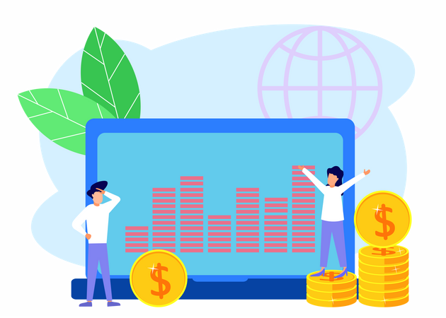 Finance growth analysis  Illustration