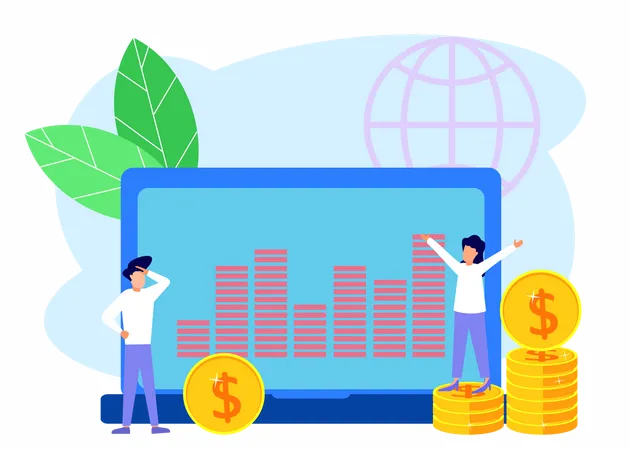 Finance growth analysis  Illustration