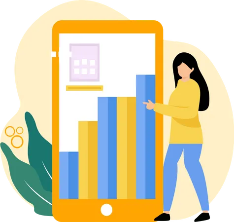 Finance growth graph  Illustration