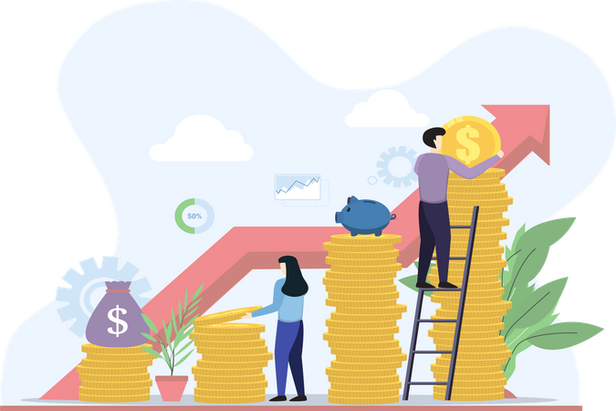 Finance growth  Illustration