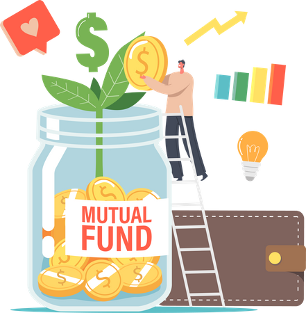 Finance Help via Mutual Fund Business  Illustration