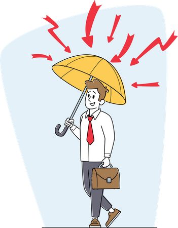 Finance insurance using by businessman  Illustration