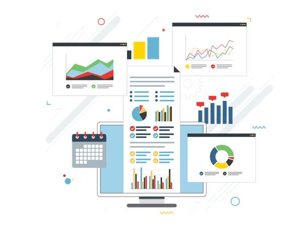 Finance investment analytics  Illustration