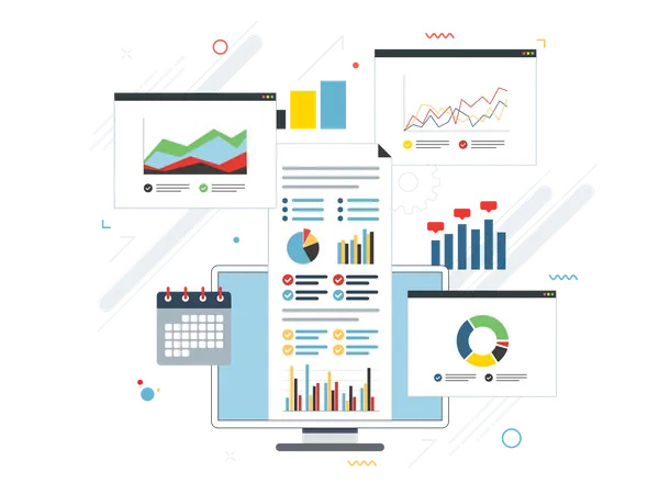 Finance investment analytics  Illustration