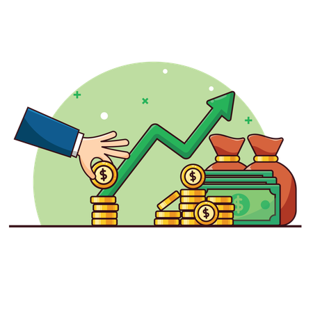 金融投資の成長  イラスト