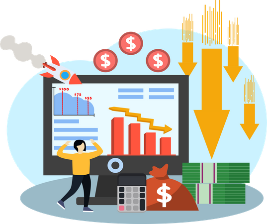 Finance loss  Illustration