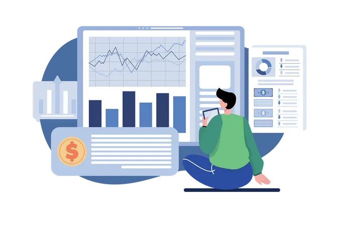 Finance Monitoring  Illustration