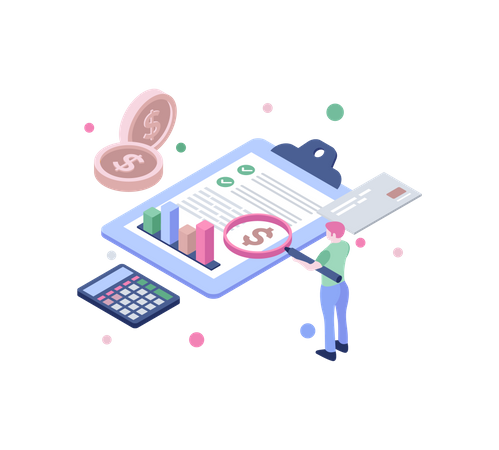 Finance monitoring  Illustration