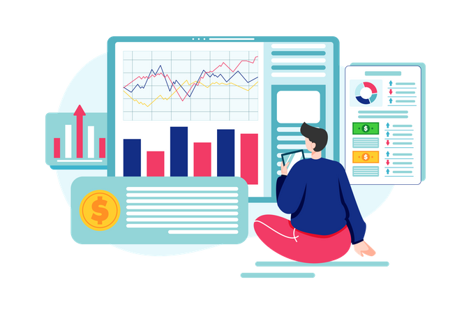 Finance Monitoring  Illustration