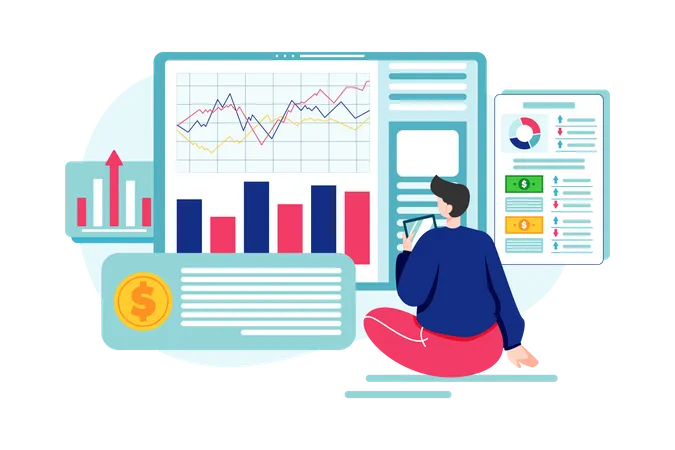 Finance Monitoring  Illustration