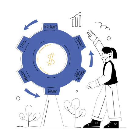 Roue des finances  Illustration