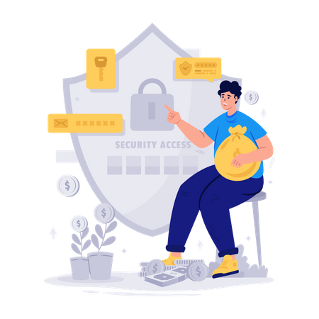 Finance security  Illustration