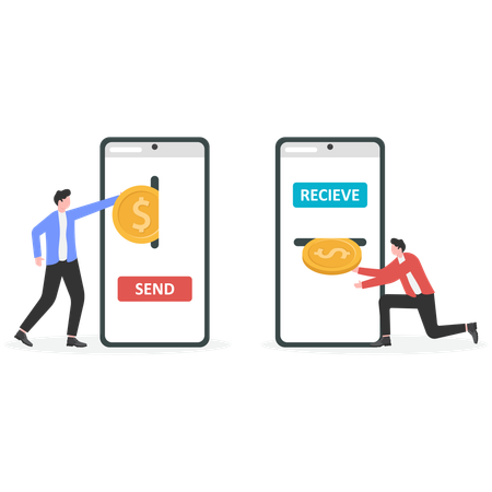 Finance Sending  Illustration