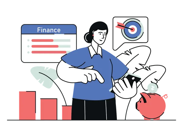 Finance target Illustration
