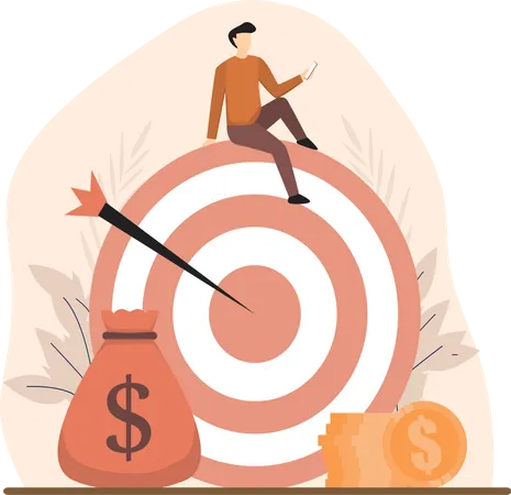 Finance target  Illustration