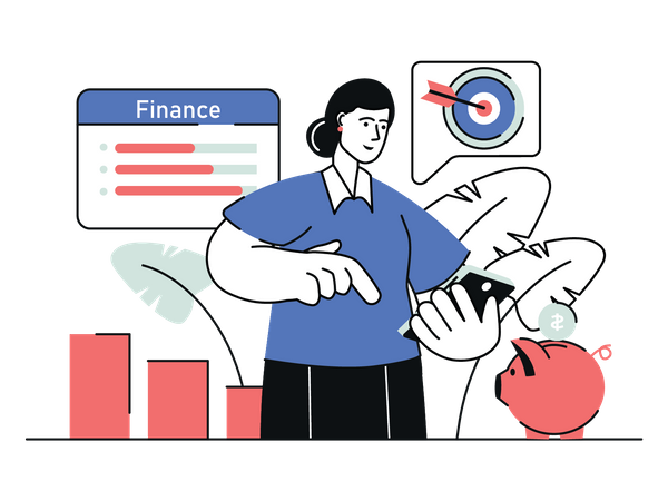 Finance target  Illustration