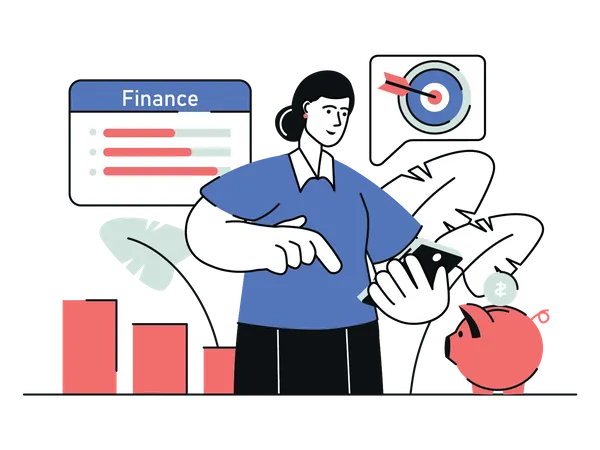 Finance target  Illustration