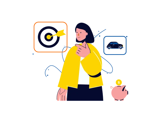 Finance target  Illustration