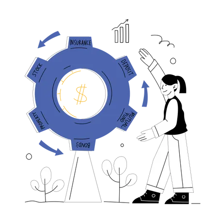 Finance Wheel  Illustration