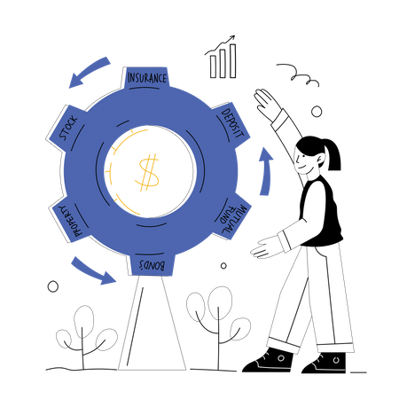 Finance Wheel  Illustration