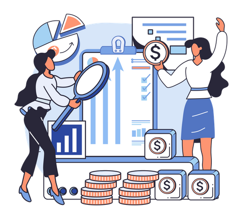 Financial advisor giving suggestion  Illustration