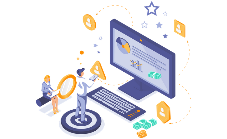 Financial analysis by team  Illustration