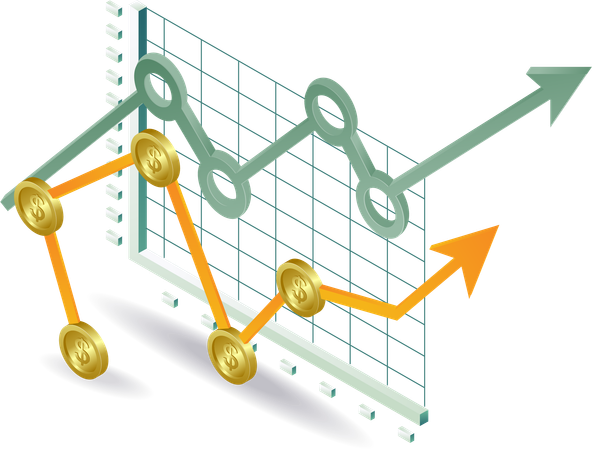 Financial analysis chart  Illustration