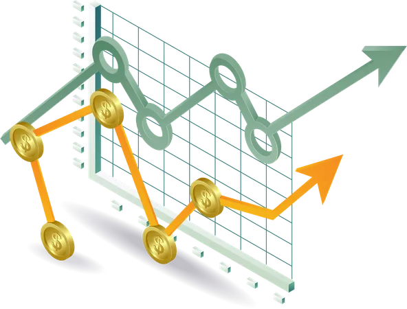 Financial analysis chart  Illustration