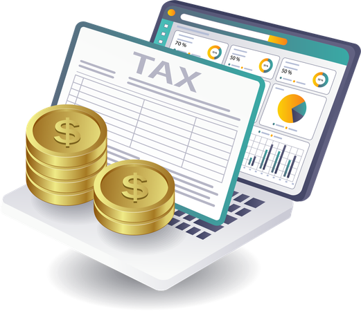 Financial Analysis of Business Tax Reports  Illustration