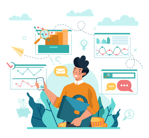 Financial analyst  Illustration