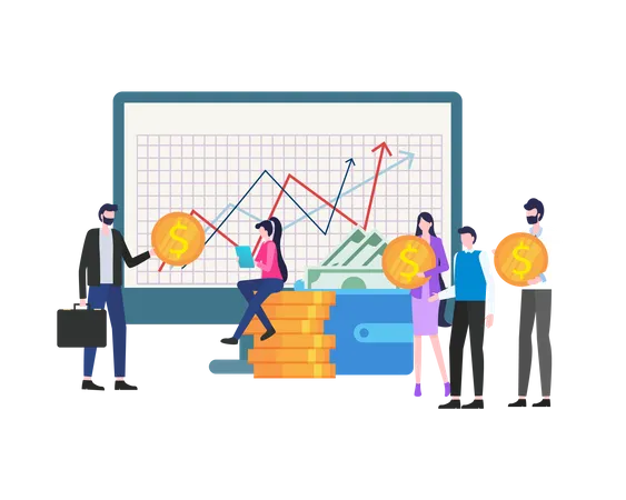 Financial analytics  Illustration