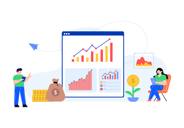 Financial analytics  Illustration