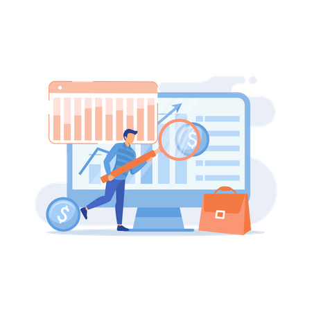 Financial analytics  Illustration