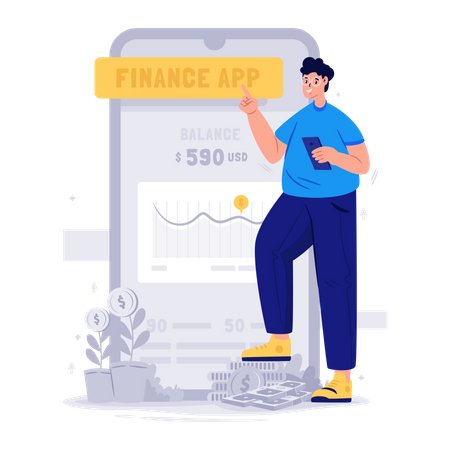 Financial app  Illustration