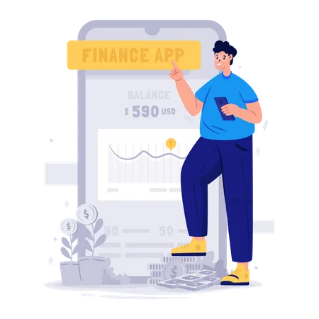 Financial app  Illustration