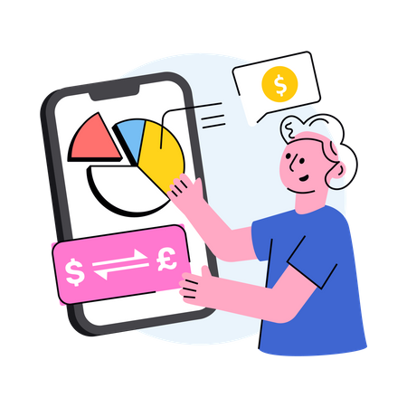 Financial App  Illustration