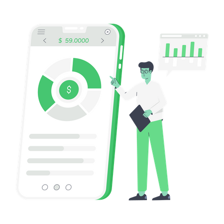 Financial App  Illustration