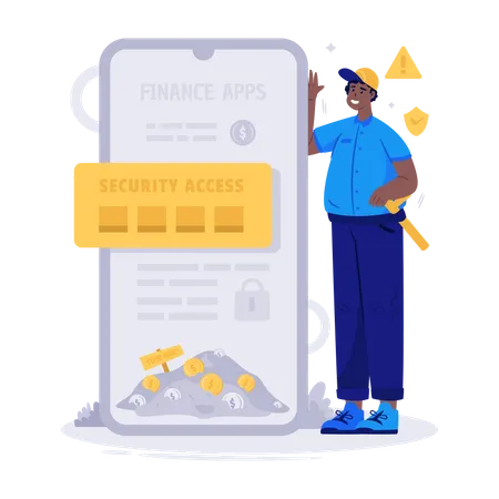 Financial application security Illustration