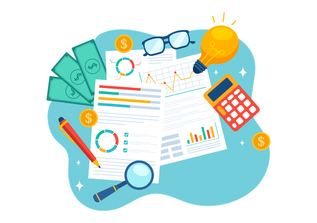 Financial audit report  Illustration